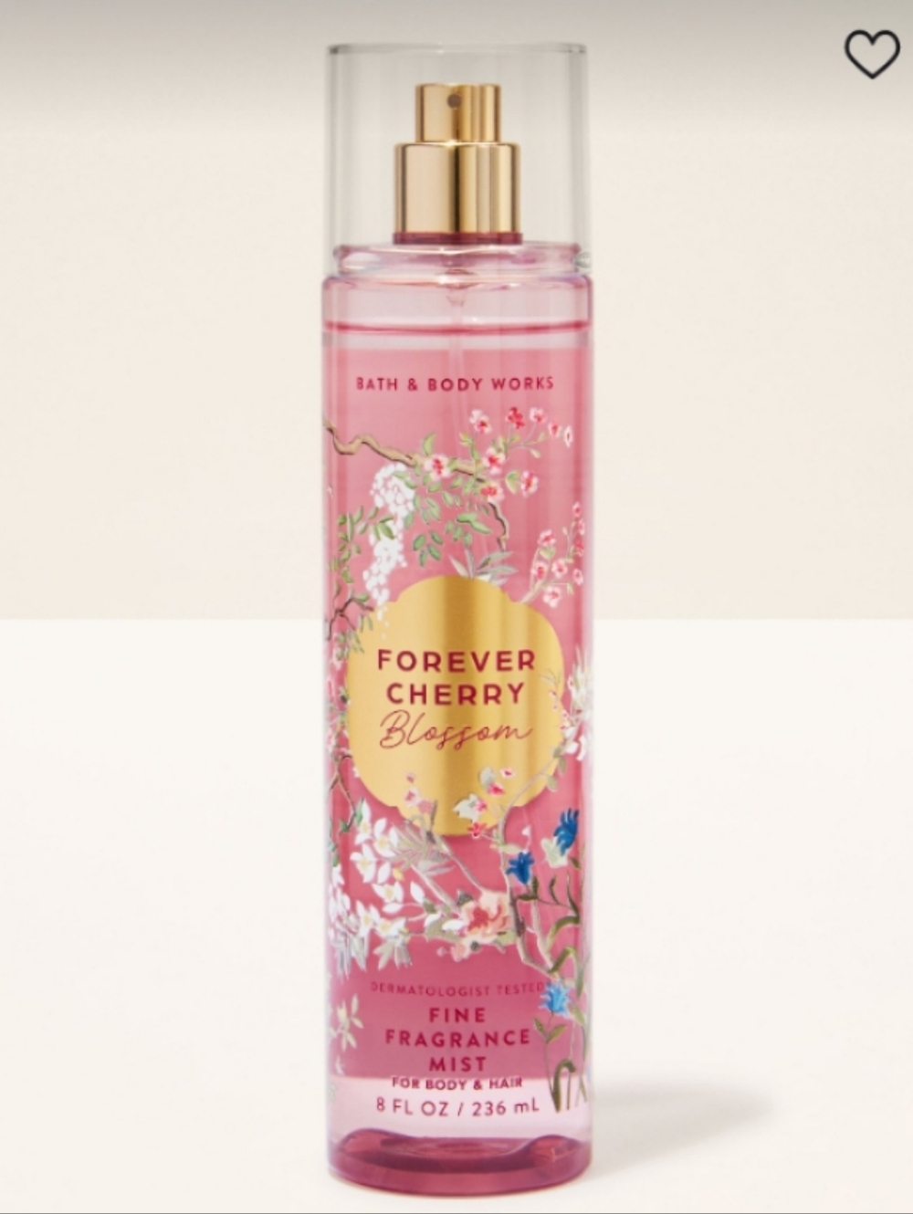 Bath & Body Works Forever Cherry Blossom Mist - Pink & Gold Accents